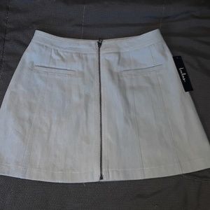 Lulus light blue cotton zip up skirt. Small.